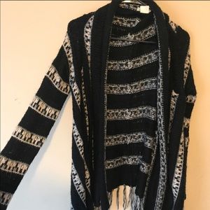 Billabong Cardigan with fringe. Size Large.